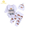All Infant Baby Boy White Newborn Coming Home Outfit Three-Piece Suit Cartoon Newborn Baby Boy Rompers Romper Set Suits