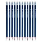 7.5" cheap wholesale blue HB hexagonal Standard wooden pencil with eraser