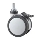 m12 * 25mm threaded stem swivel dual wheel medical castor wheels 100mm