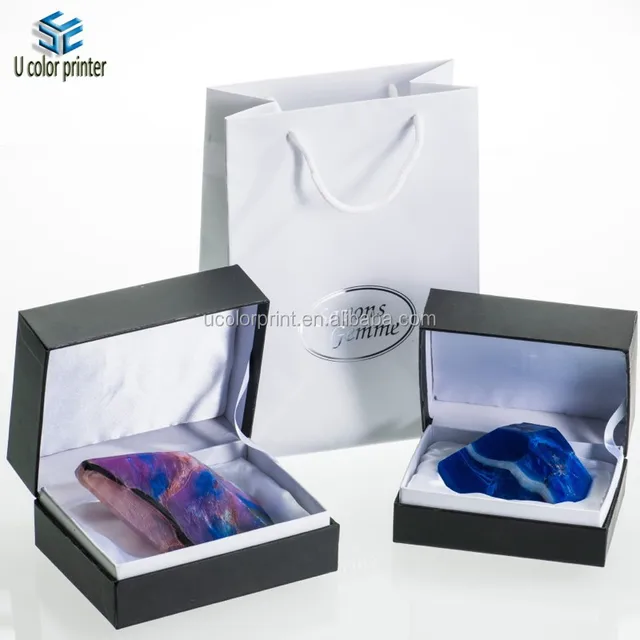 ucolor made custom design rigid paper gift box with bag for soap