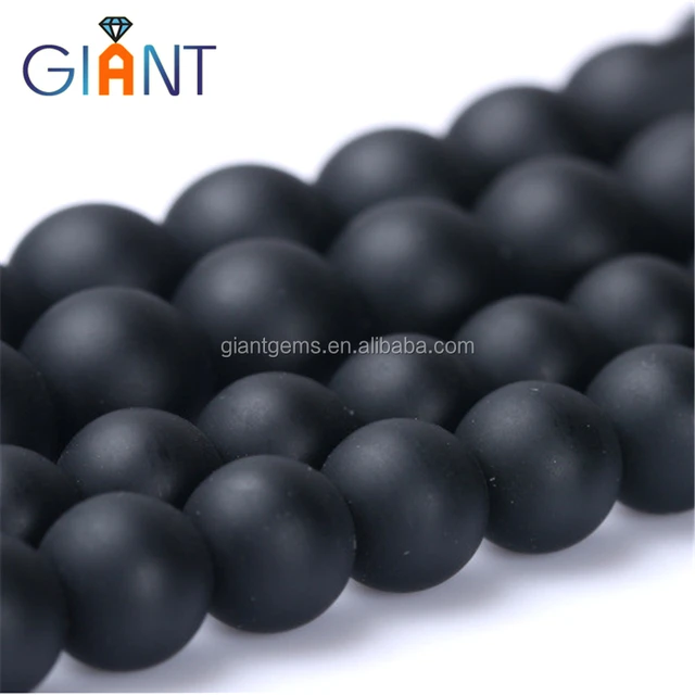 natural stone frosted onyx beads round shape drilled dull polish