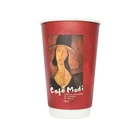 100% compostable double-decker coffee cup china disposable cup