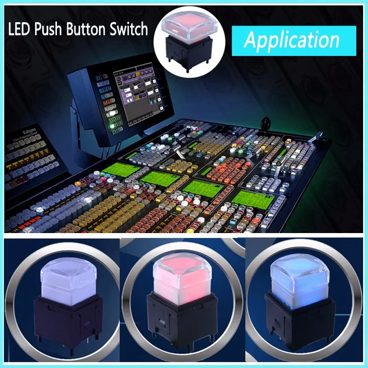 Full Color LED Illuminated Available 25mm LED Push Button Switch