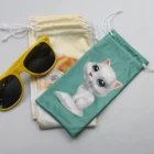 Customized Microfiber glasses pouch microfiber drawstring pouch