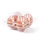 Packing boxes tray plastic quail chicken fresh customized 4 packs egg packaging