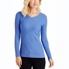 WOMEN'S 100% Merino wool Multi gauge rib KNITTED SWEATER