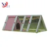 Luxury Pink Color Handmade Wooden Rabbit Cage Wholesale