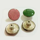 Custom Embossed Logo Epoxy Brass Shank Button