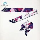 Wholesale Thin Polyester Scarf Ladies Tie Womens Spring long satin Scarf