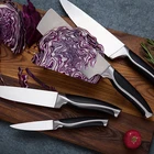 Popular china 4pcs 5Cr15 stainless steel forged bolster knife set