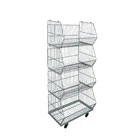 Top Quality supermarket metal wire vegetable display stand for wholesales