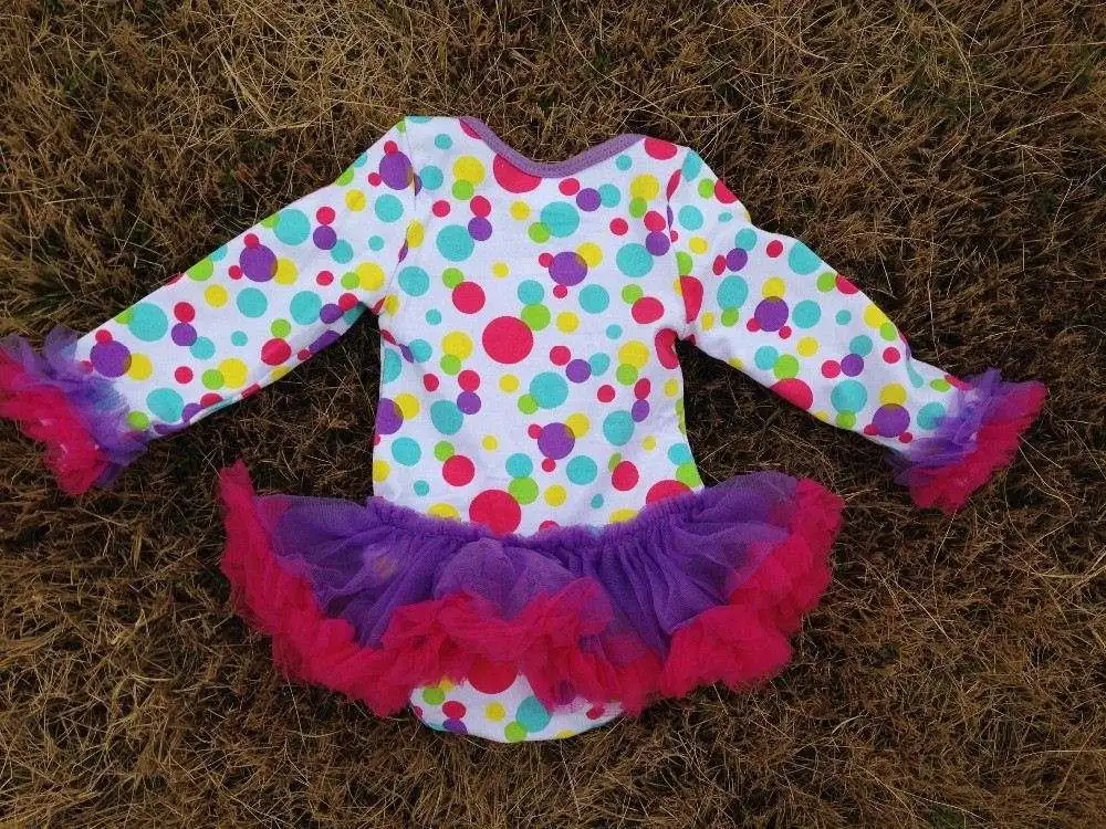 2015 new baby girls kids color dots bunny Easter dress with necklace and headband set