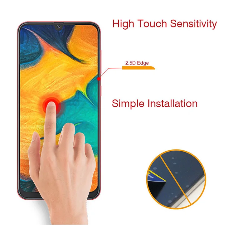 Teléfono Móvil de vidrio templado para Samsung A30 A50 M10 M20 M30 Protector de pantalla 2.5D 9 H de alta de cristal claro - ANKUX.COM