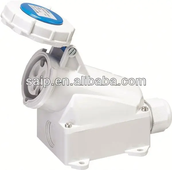 Waterproof Industrial Socket 15 amp switched socket