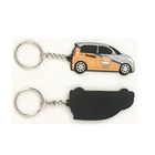 cheap custom car shape Customized 3D cute soft rubber pvc keychain with logo