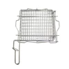 Stainless Steel BBQ Grill Basket Vertical BBQ Grill Cooking Grates For Outdoor BBQ With Easy Turn-Over Handle