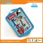 Plate souvenir heat transfer printing custom logo plate square London bridge plate
