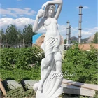 Hand Carved White Marble Naked Lady Statue