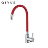 European popular 360 degree rotatable red kitchen faucet with flexible hose for sale
