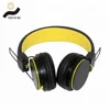 Custom logo comfortable leather earphones over ear kids foldable corded headphones for mobile phone Mp3