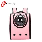 Fashion traveler outdoor travel PU leather bubble pet dog cat carriers backpack bag