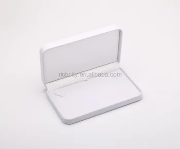 corners design necklace plastic gift box wrapped in leatherette