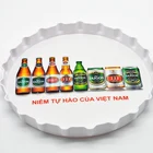 Factory directly sell cheap bottle cap like round drink bar beer plastic serving trays for beer with wholesale price