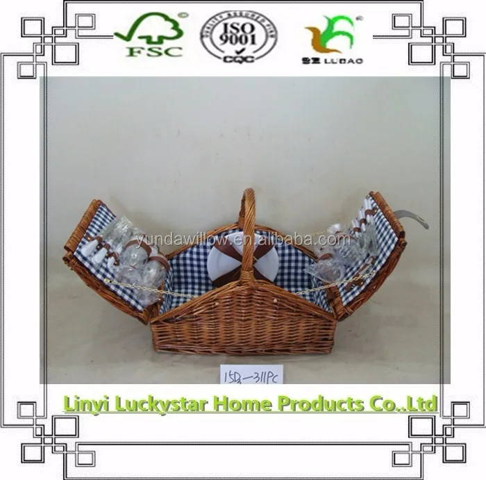 2016 wholesale bulk picnic willow basket