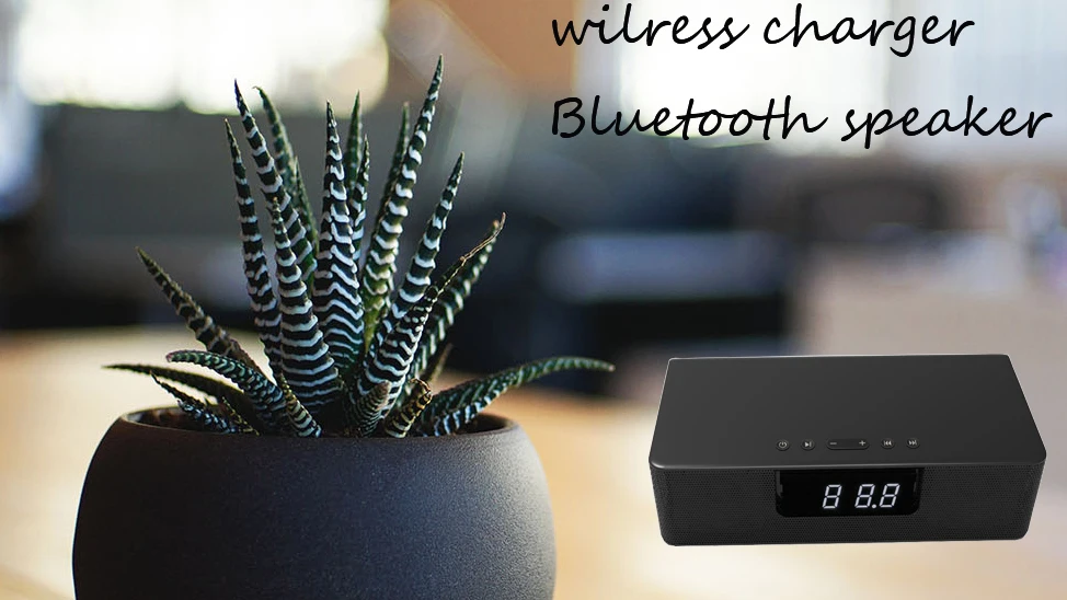 best budget compatible sound in 10W radio Wireless Bluetooth Speaker with display Remote Control wireless charger for party - ANKUX.COM