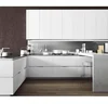 European modern kitchen design, white lacquer kitchen cupboard peninsula bench