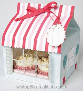 box fancy design bule gift craft wedding party birthday cupcake