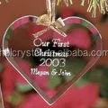 HBL Fashion Heart Shape Crystal Glass Ornament For Decoration K9 Blank Glass Crystal Ornament