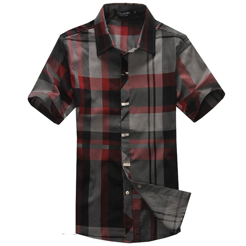 GHGJU 100/% Cotton Mens Shirt Loose Summer Casual Shirt Half-Sleeved Shirt