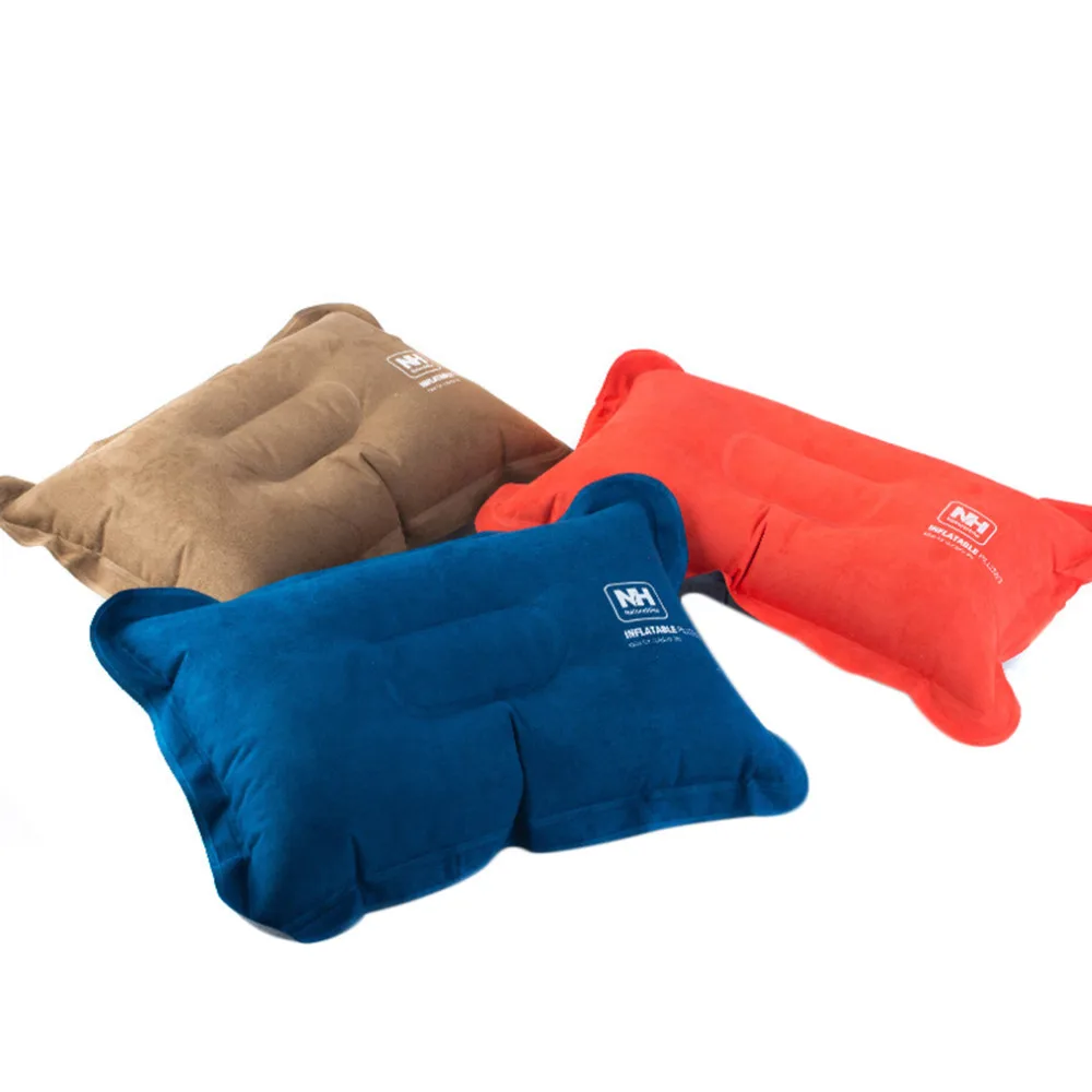 2016 Hot Sales Promotion Mini Travel Pillow Ultralight Portable Air Inflatable Suede Outdoor CampingTravel Soft Pillow