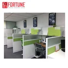Cheap wood glass cubicles desk open office workstation made in China