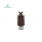 High voltage power line post pin insulator