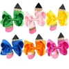 Boutique 4 Inch Back To School Day Colorful Pencil Hair Bow With Clip