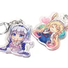 Vograce laser cut Transparent plastic stand custom acrylic keychain custom key chain