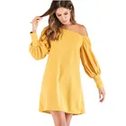 Western Style Woman Clothes Off One Shoulder Wholesale Bulk Sexy Night Dresses