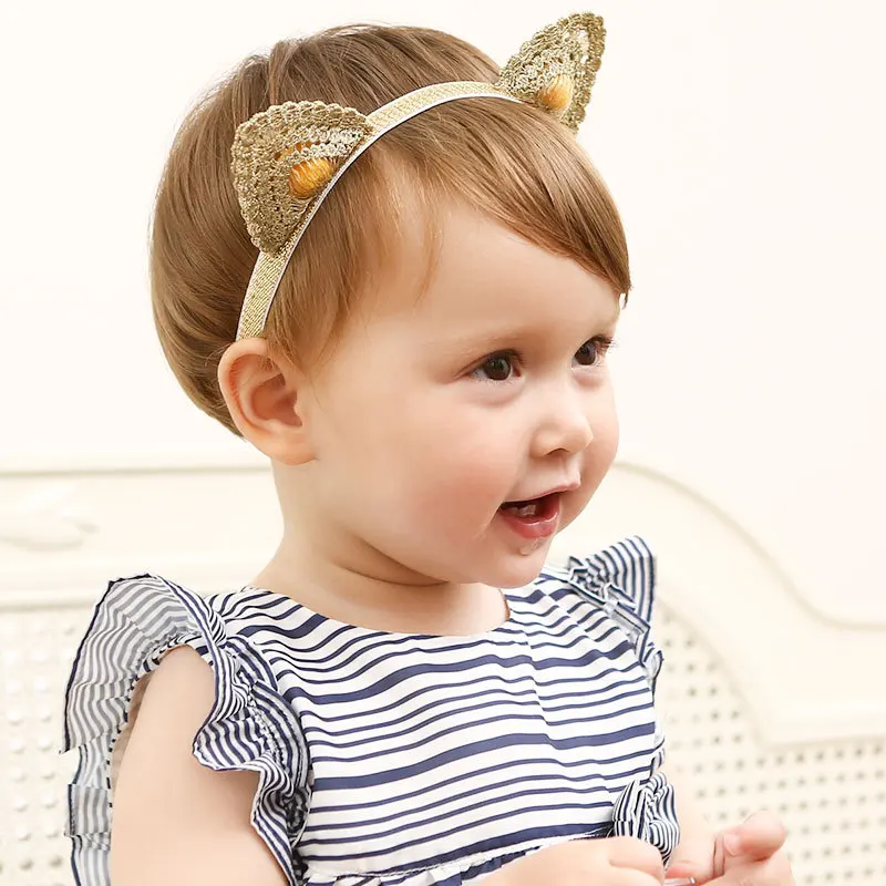 Wholesale Children Fashion Cute Flower Bowknot Crown Girls Hair Accessories Colorful Baby Elastic Hairband Headband For Kids