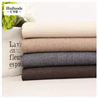 wholesale high quality 100% polyester linen fabric for sofa curtain