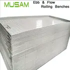 Plastic flood and drain aquaponics tray table