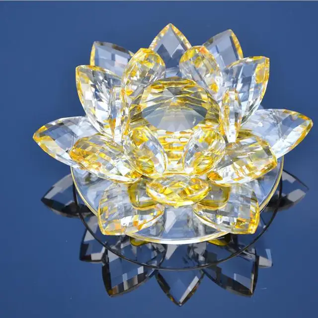 new design gifts artificial k9 crystal lotus flower