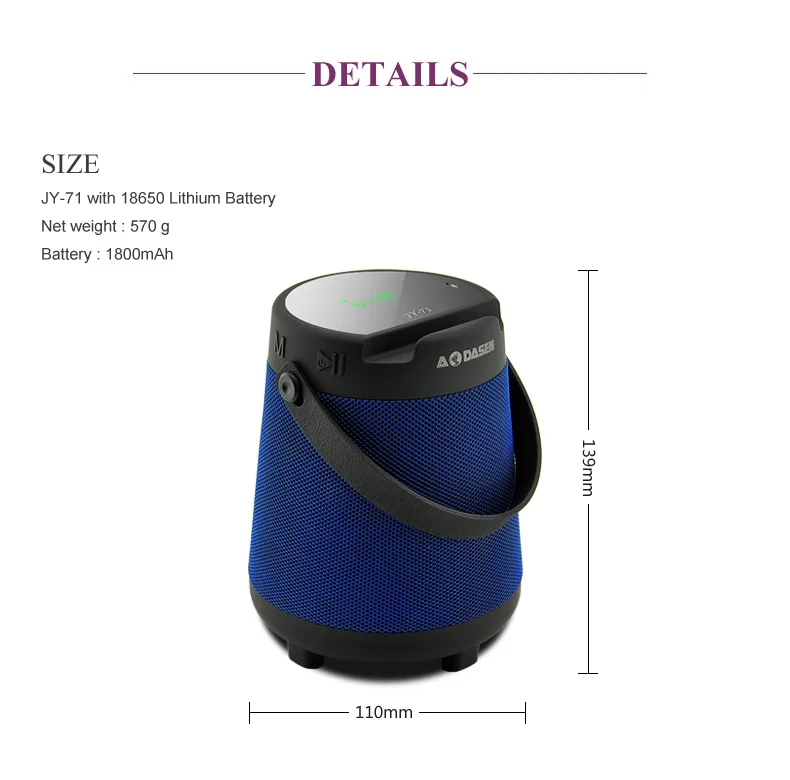 Factory price Bluetooth speaker 3W*2 Digital screen Potable Speaker with USB FM TF function - ANKUX.COM