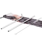 Metal Food Grade 304 Stainless Steel Straws Reusable Straws with Brush and Pouch