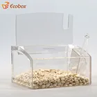 High quality small plastic container,bin for bulk food coffee bean