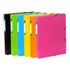 A4 Opaque Plastic Elasticated File Box with Spine Label for Filing and Storage