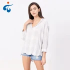 Custom made new fashionable good sealed casual style spring fancy blouses for women