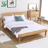 Classic Design Solid Oak Queen Wooden Twin Bed