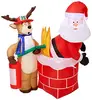 Indoor inflatable Christmas decoration/Lighted Santa Christmas Inflatable for sale